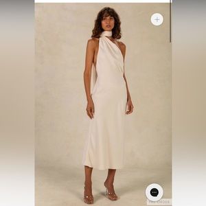 Misha Vivica satin midi dress